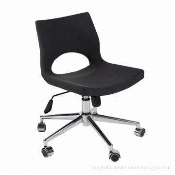 Adjustable Office Task Chair, Made of Cashmere and Chrome Frame with Wheel